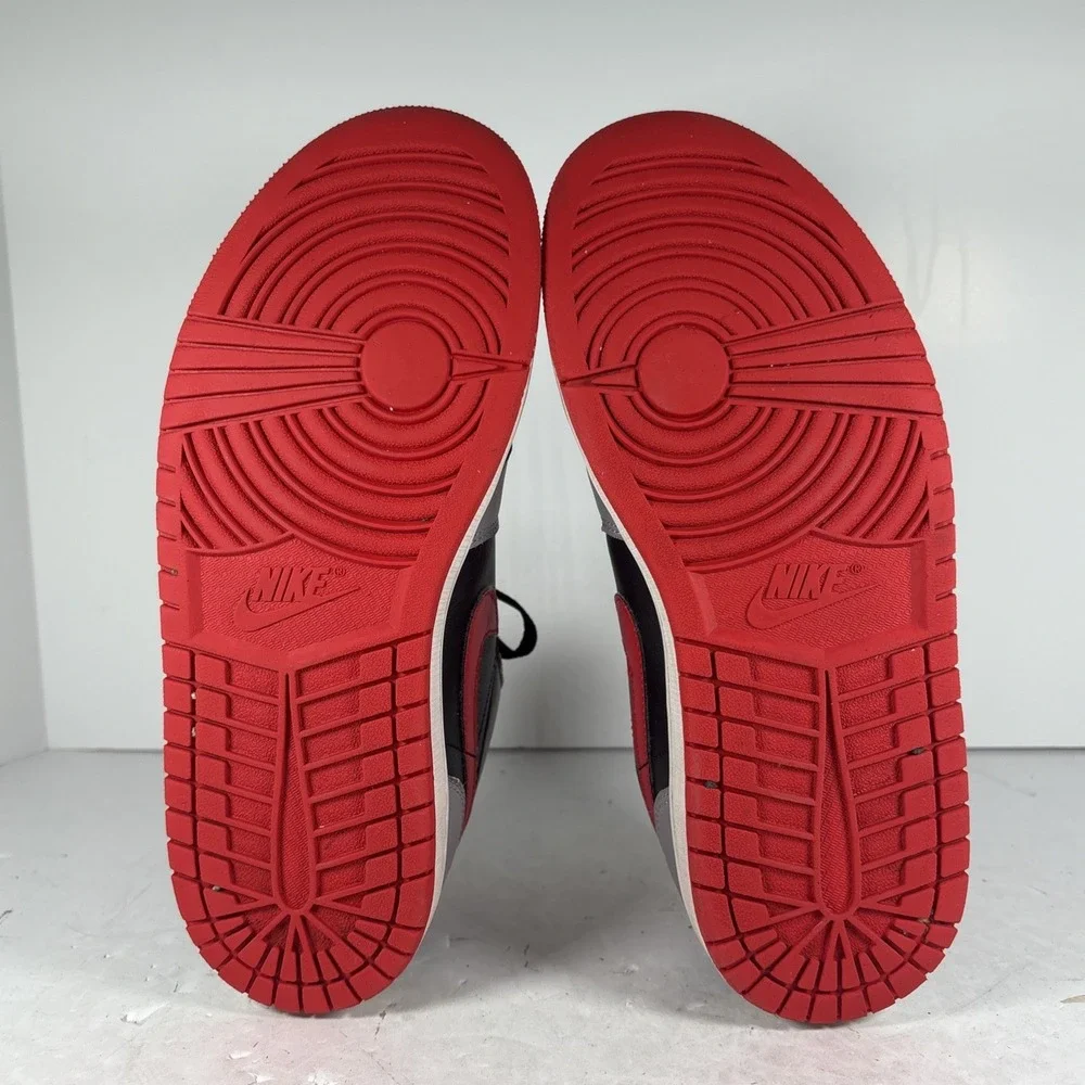 Size 8 Nike Air Jordan 1 Low Black Light Smoke Grey Gym Red‎ 553558-060
